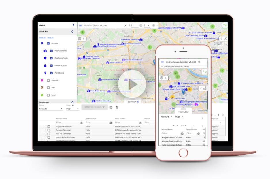 Mapping software by Mapsly for Salesforce